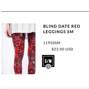 Blind Date Red Leggings